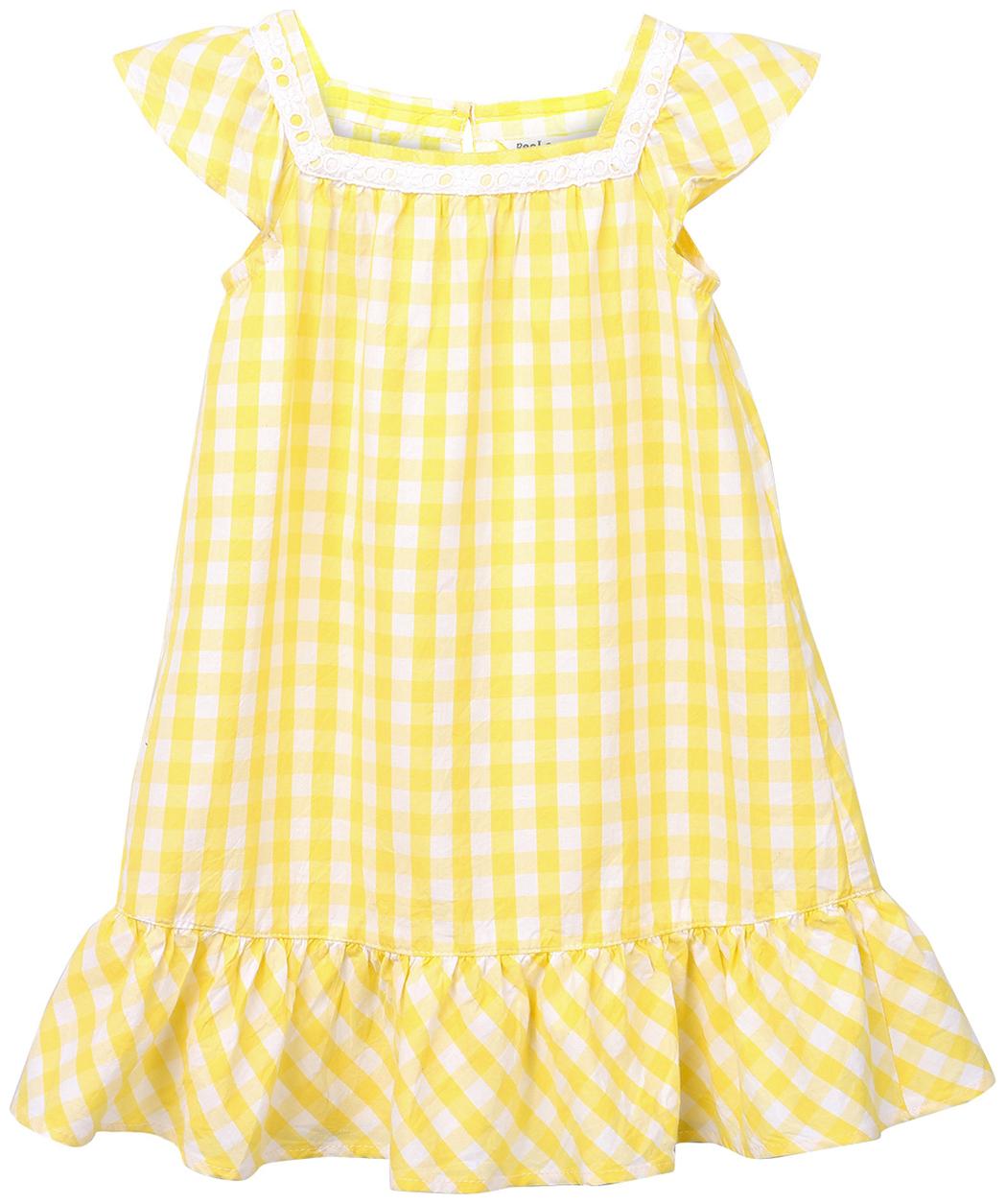 

Beebay Baby girl Cotton Solid Princess frock - Yellow