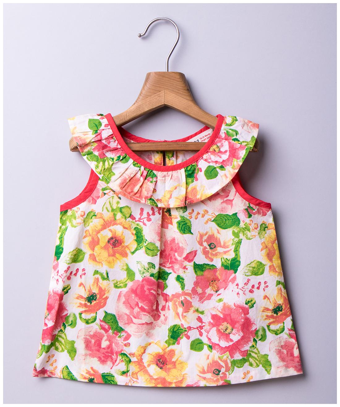 

Beebay Cotton Solid Top for Baby Girl - Orange