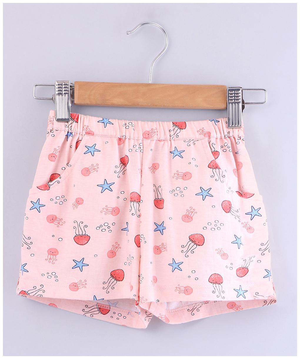 

Beebay Baby girl Cotton Printed Shorts - Pink