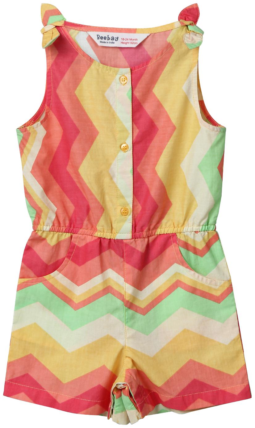 

Beebay Baby girl Cotton Solid Romper - Orange