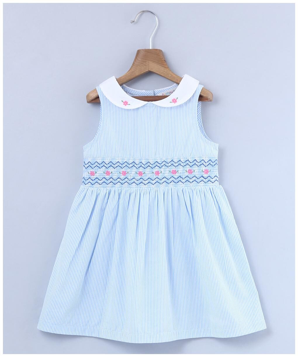 

Beebay Blue Cotton Sleeveless Knee Length Princess Frock ( Pack of 1 )