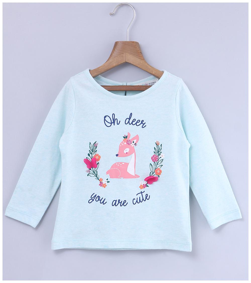 

Beebay Girl Cotton Printed T shirt - Green
