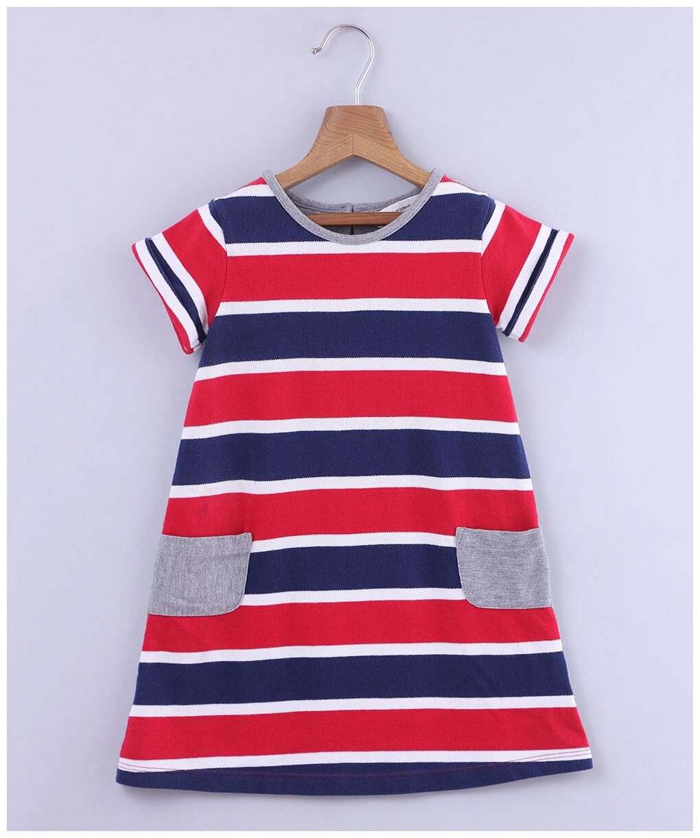 

Beebay Baby girl Cotton Striped Princess frock - Multi