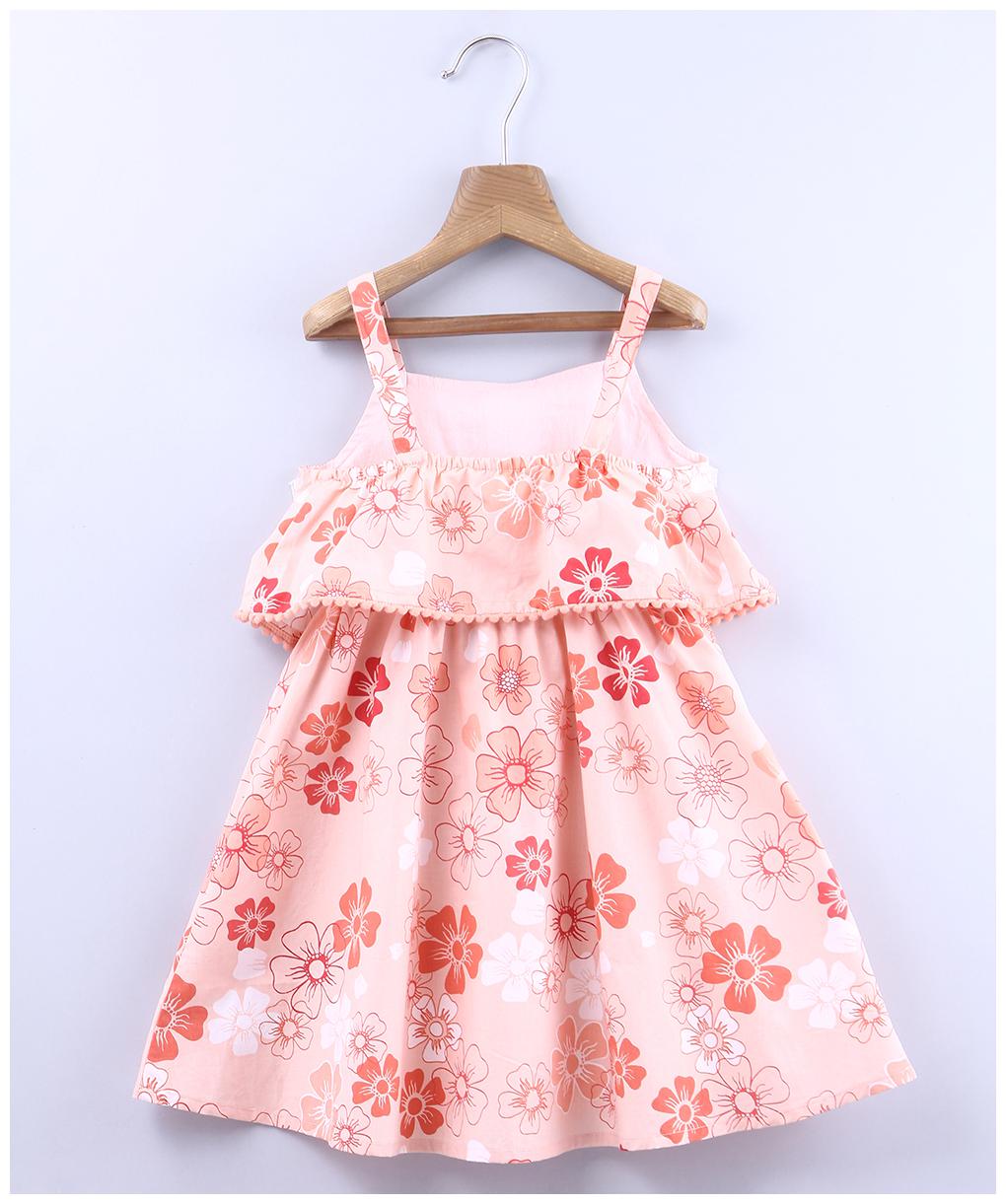 

Beebay Baby girl Cotton Printed Princess frock - Pink