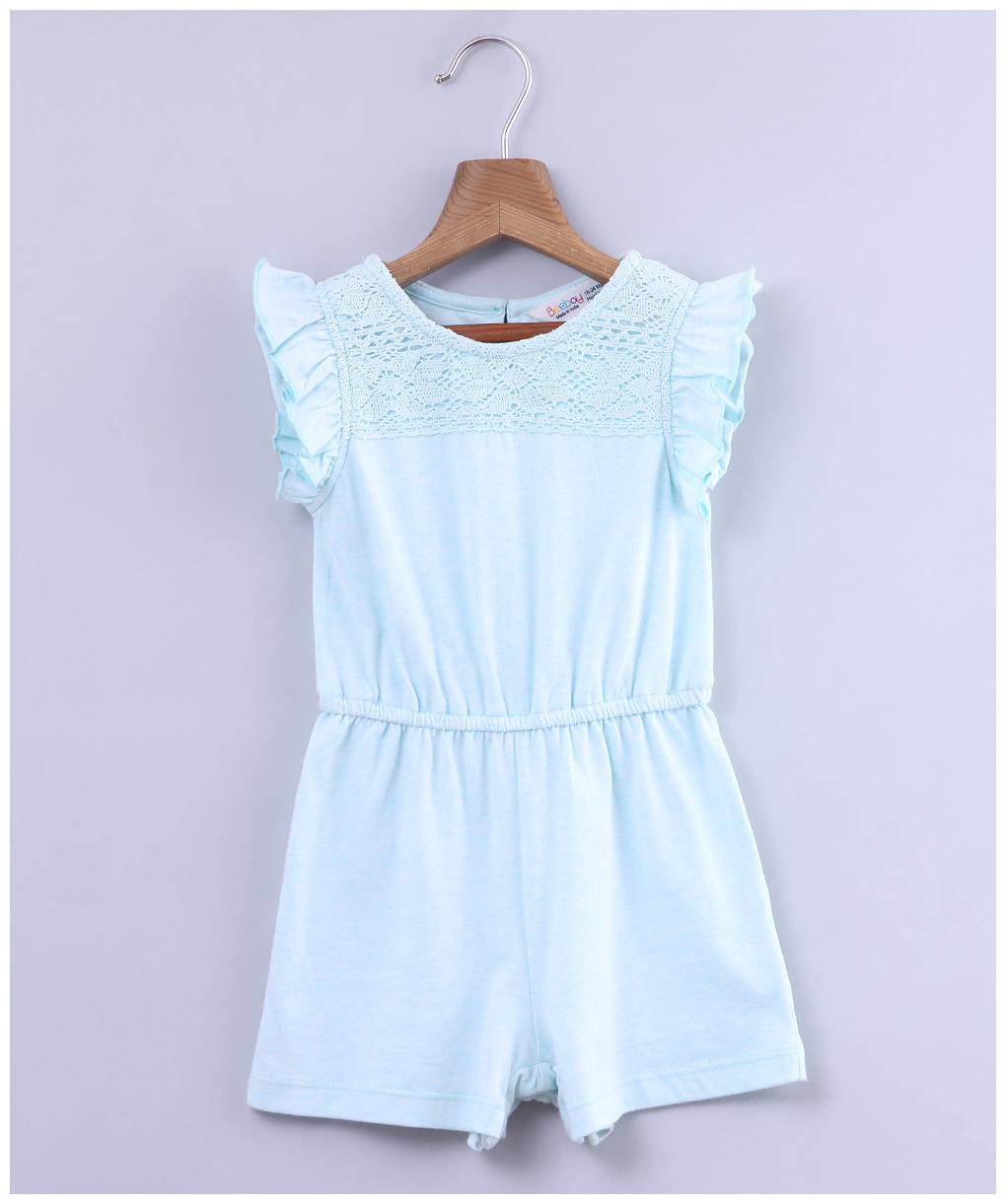 

Beebay Baby girl Knitted Solid Jumpsuit - Blue