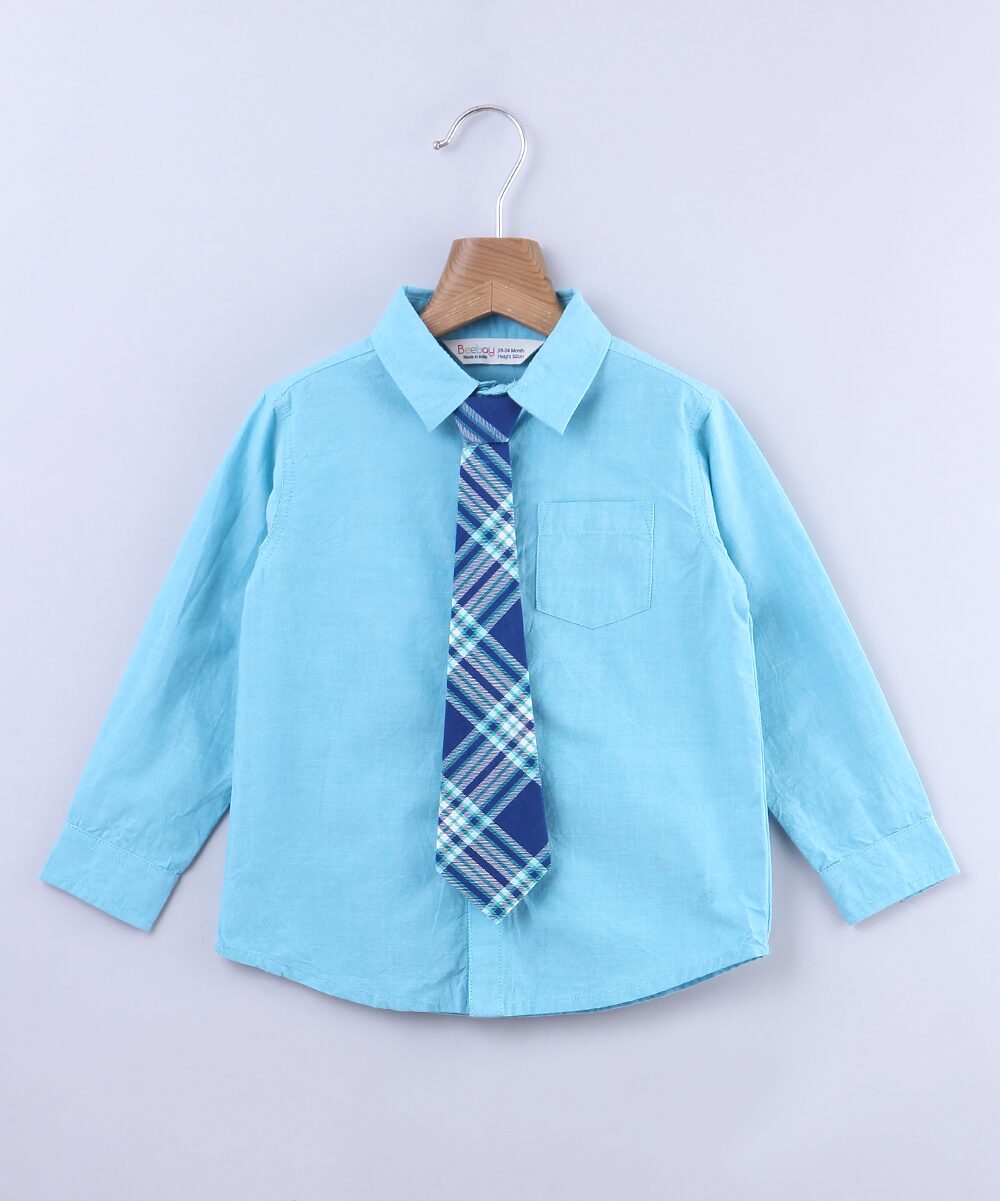 

Beebay Cotton Checked Shirt for Baby Boy - Blue