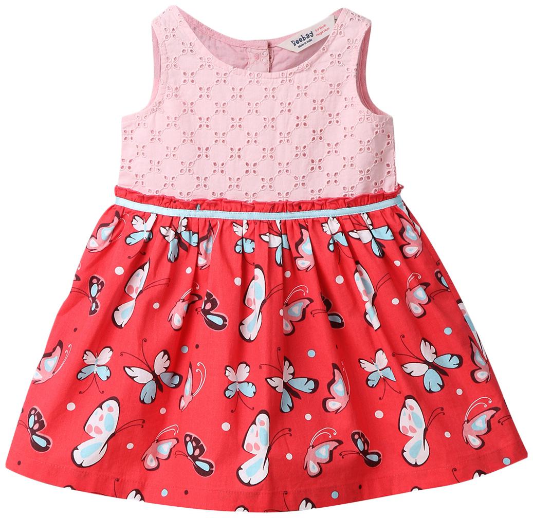 

Beebay Baby girl Cotton Printed Princess frock - Pink