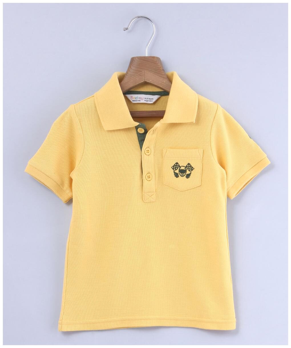 

Beebay Knitted Embellished T shirt for Baby Boy - Yellow