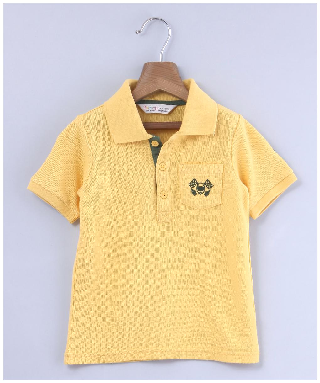 

Beebay Knitted Embellished T shirt for Baby Boy - Yellow