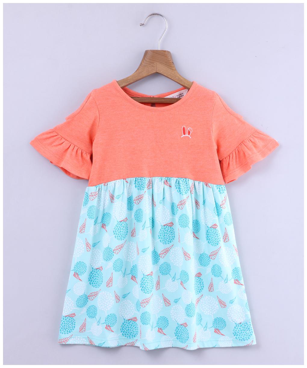 

Beebay Baby girl Blended Embellished Princess frock - Orange