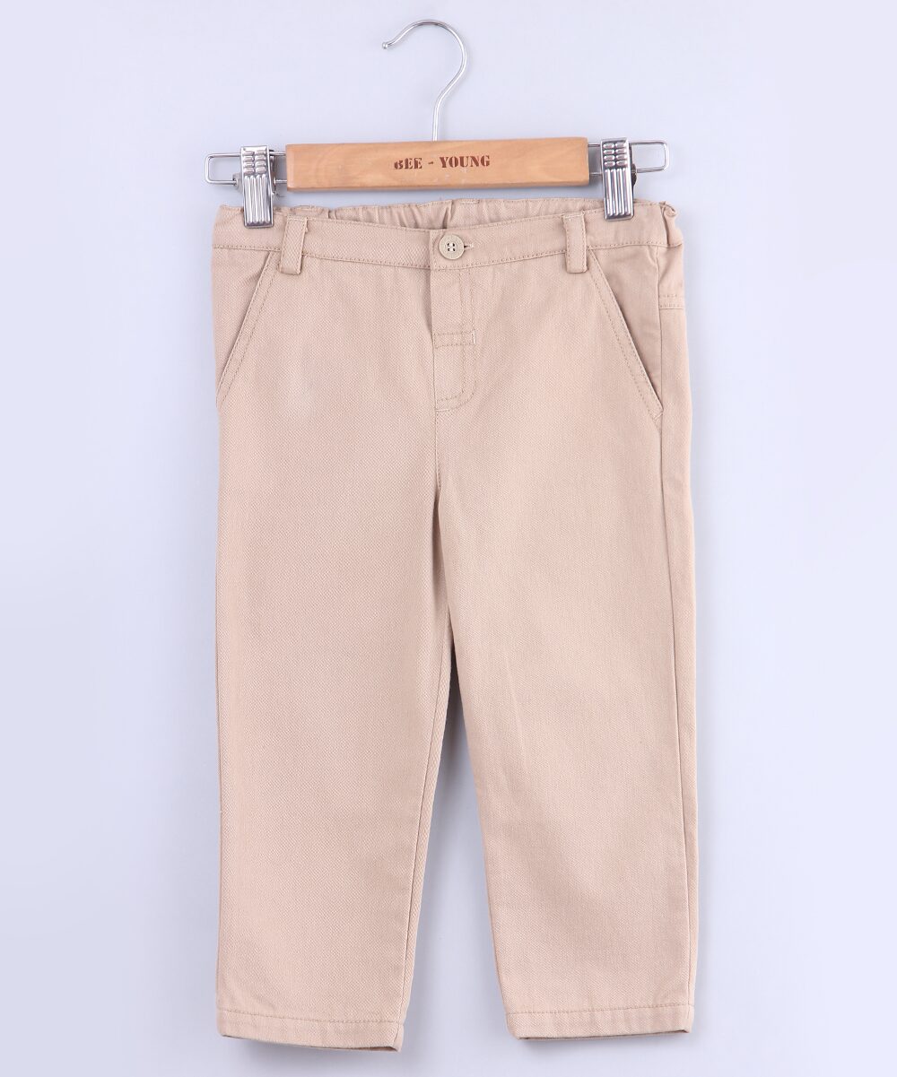 

Beebay Baby boy Cotton Solid Trousers - Beige