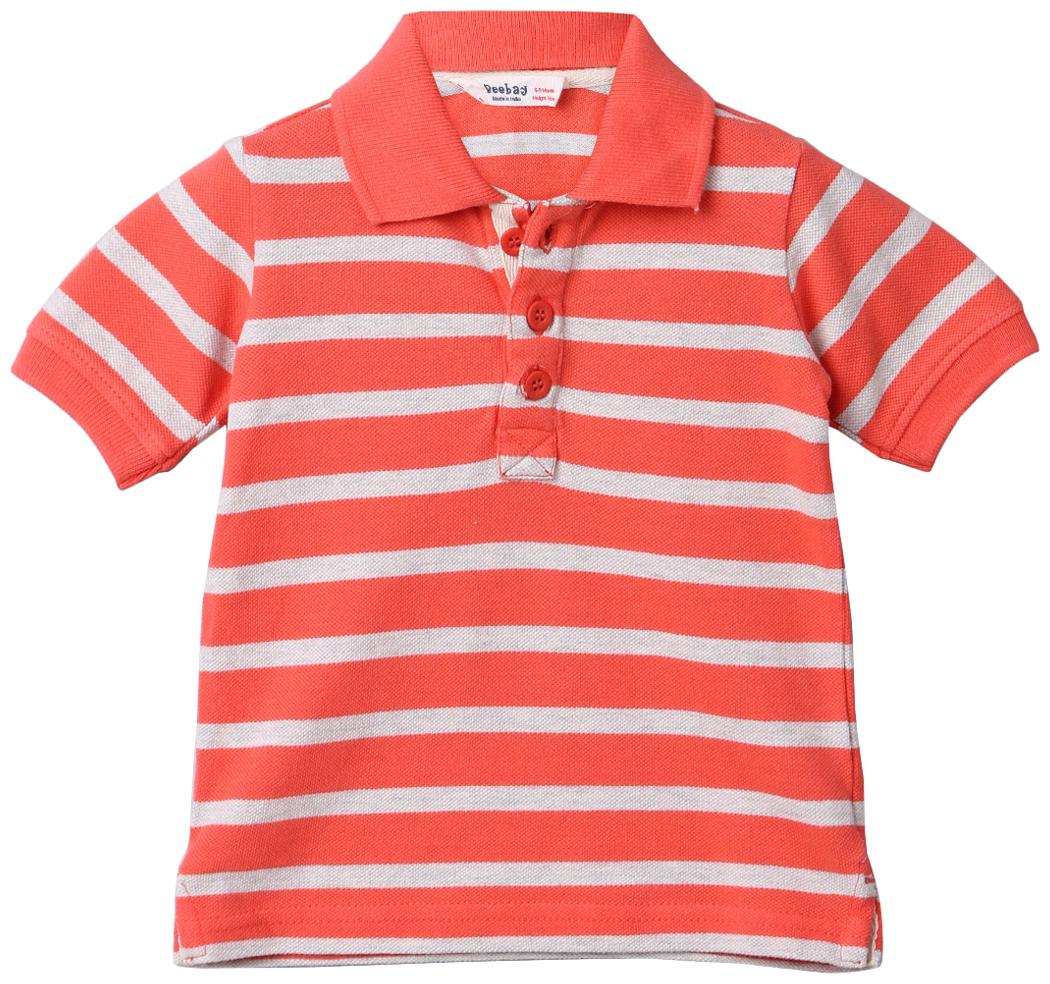 

Beebay Knitted Striped T shirt for Baby Boy - Red
