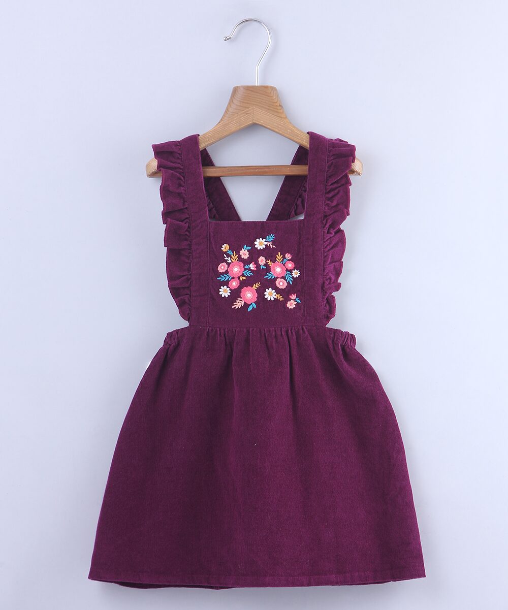 

Beebay Baby girl Cotton Floral Princess frock - Purple
