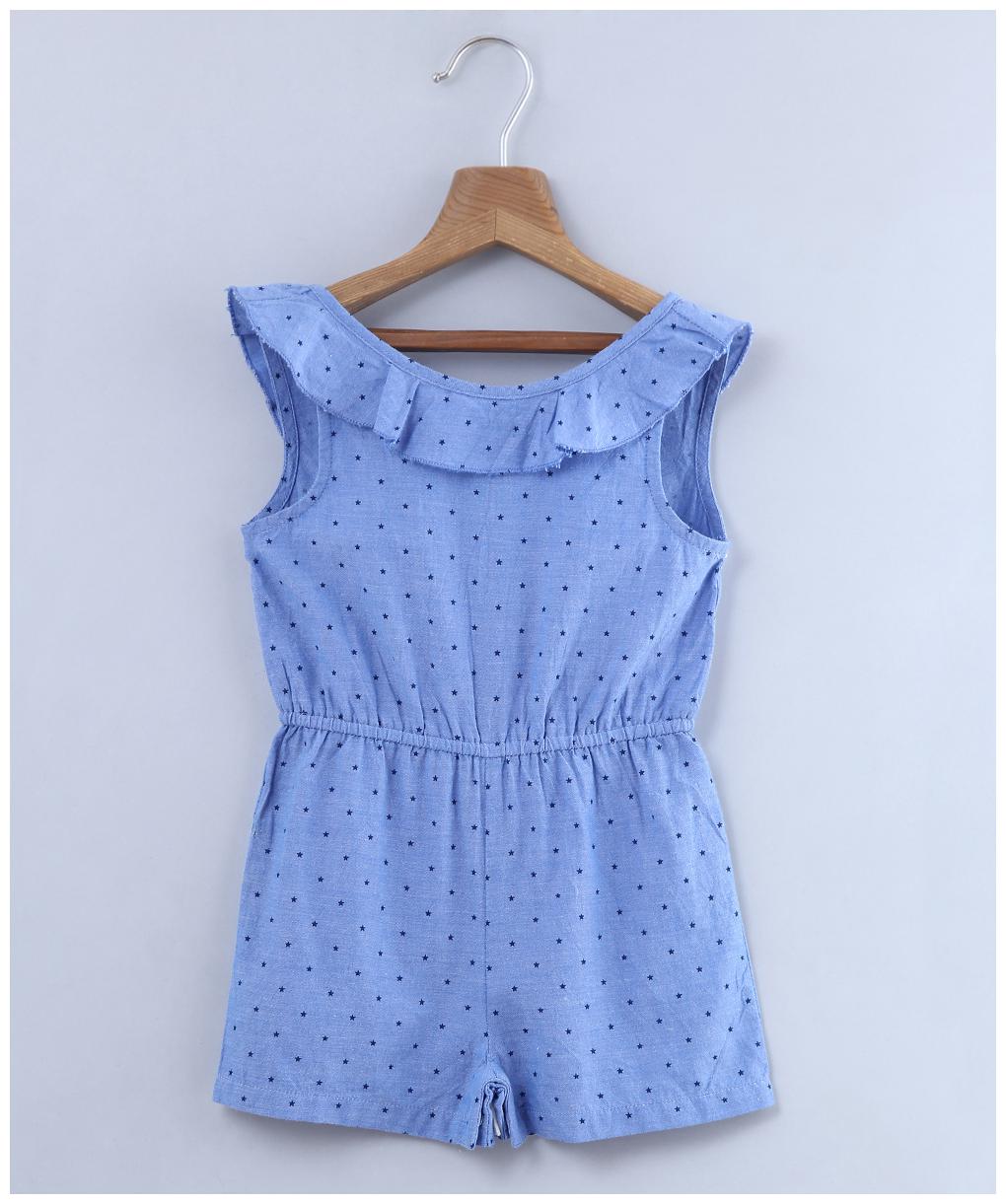 

Beebay Baby girl Cotton Printed Jumpsuit - Blue