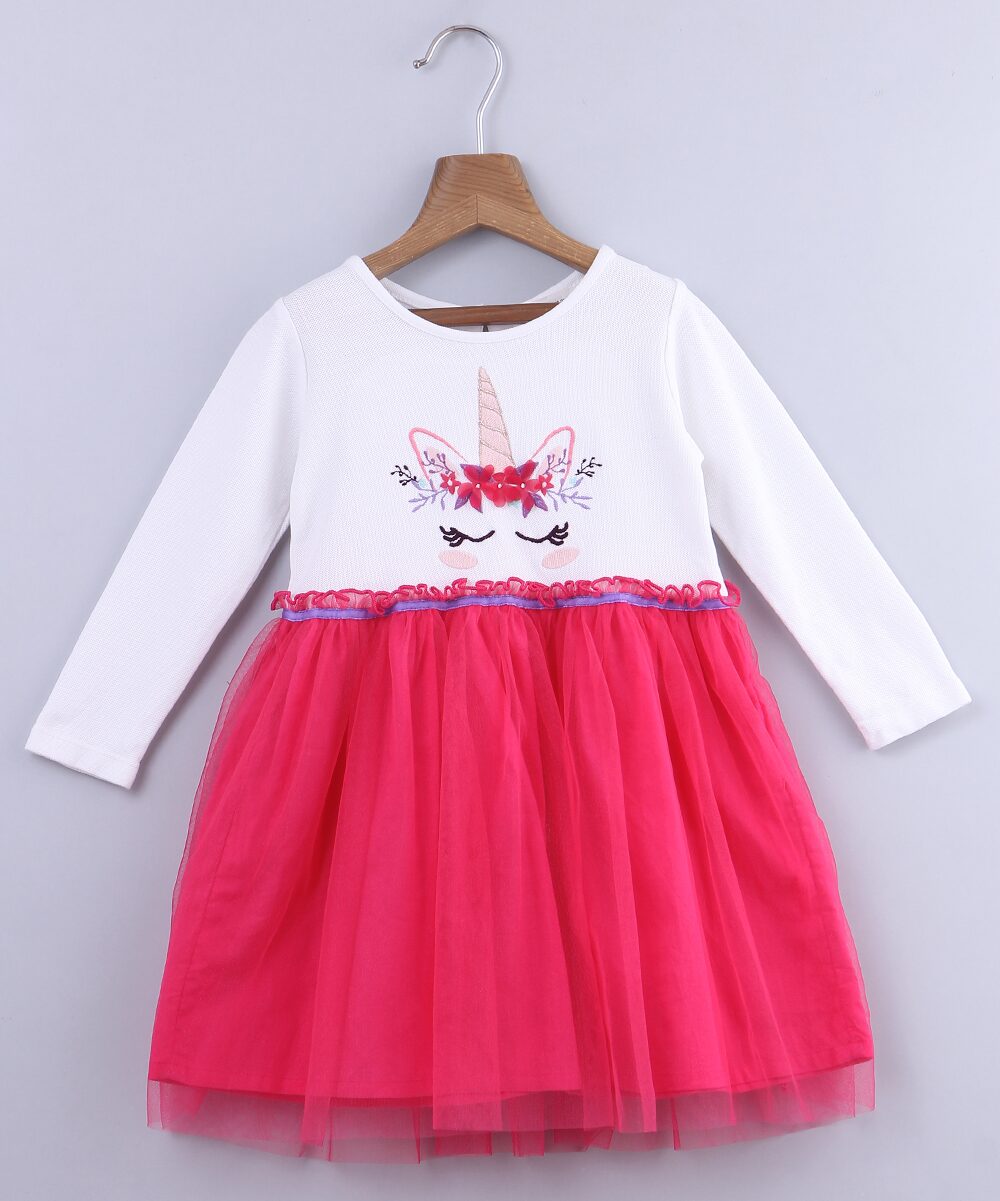 

Beebay Baby girl Cotton Embellished Princess frock - Pink