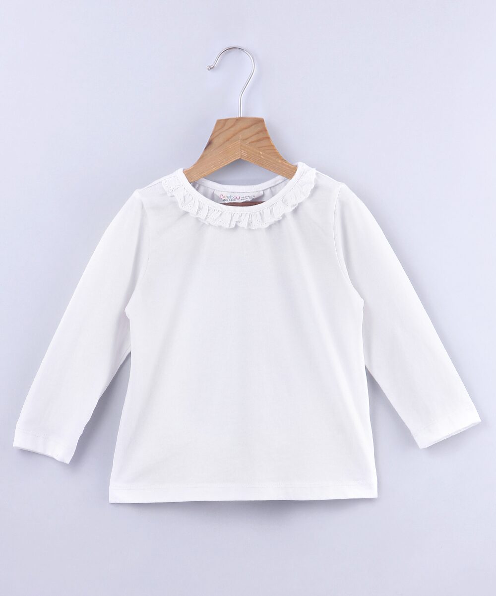 

Beebay Cotton Embellished Top for Baby Girl - Cream
