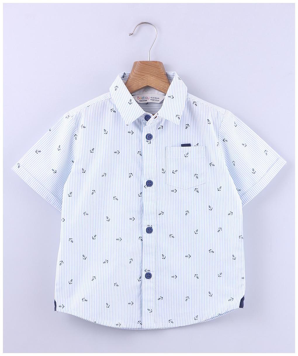 

Beebay Cotton Printed Shirt for Baby Boy - Blue