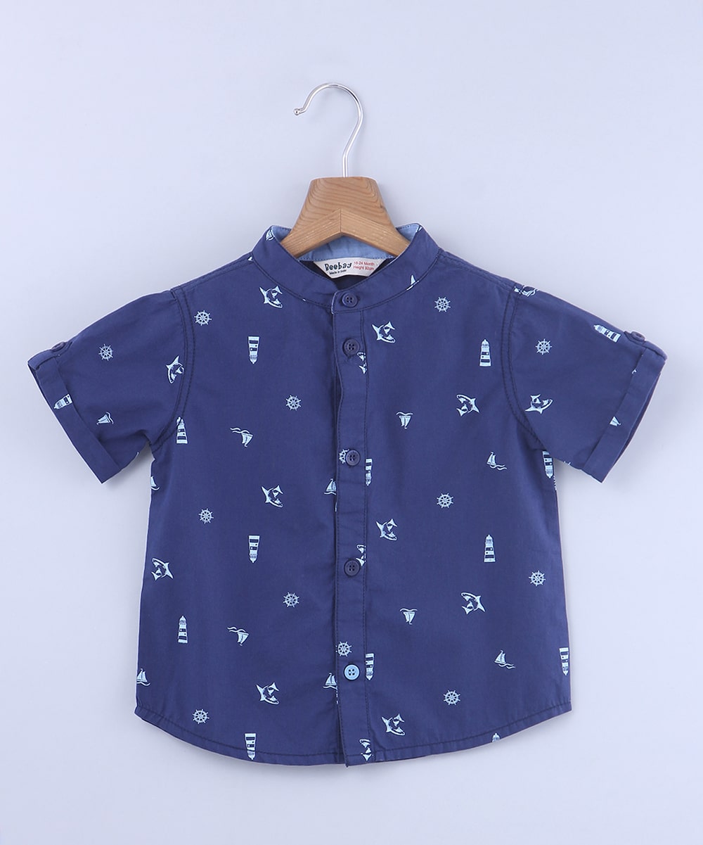 

Beebay Boy Cotton Printed Shirt Blue