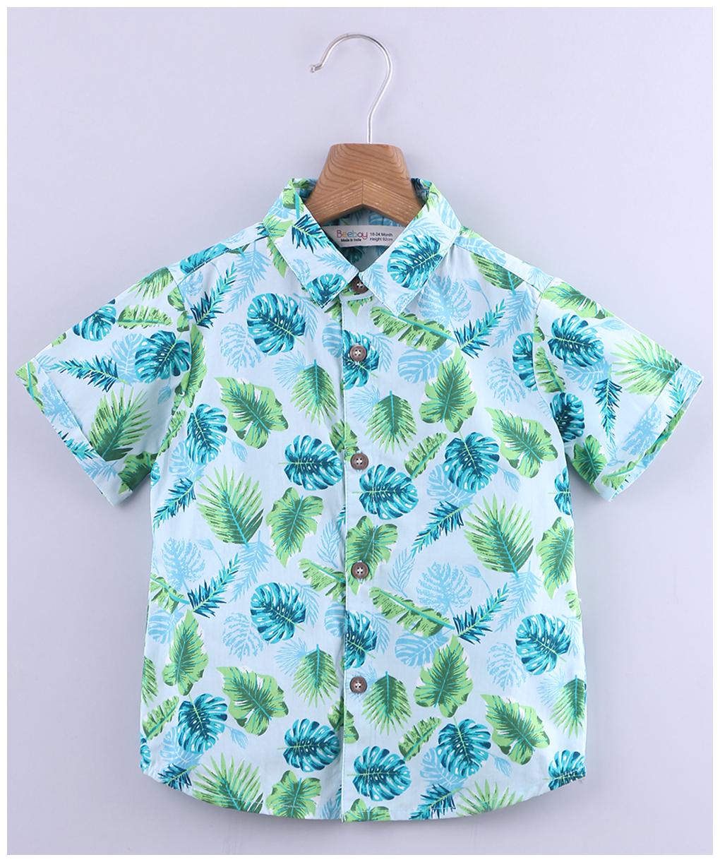 

Beebay Cotton Printed Shirt for Baby Boy - Blue