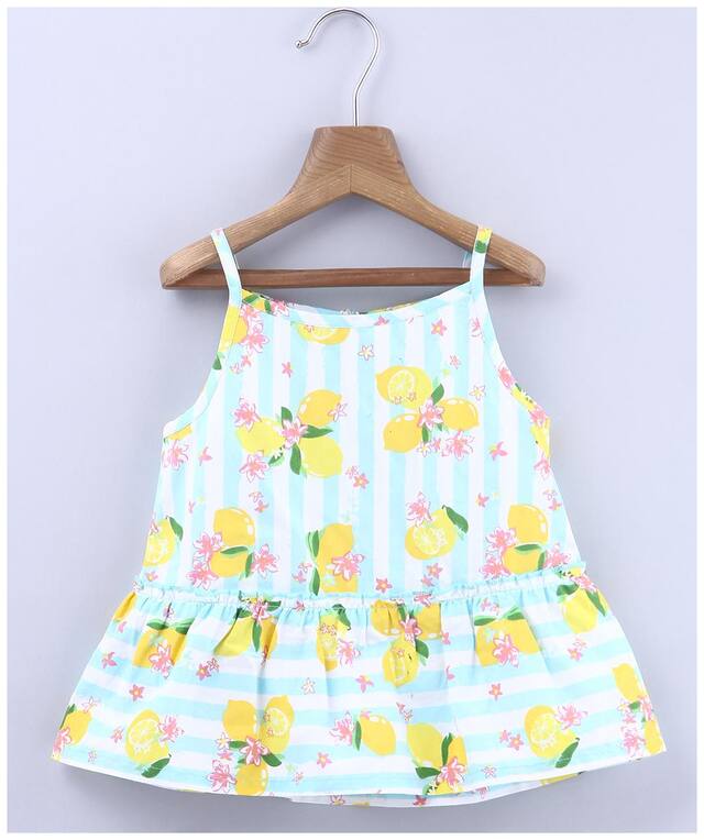 Beebay Girl Cotton Printed Top - Multi