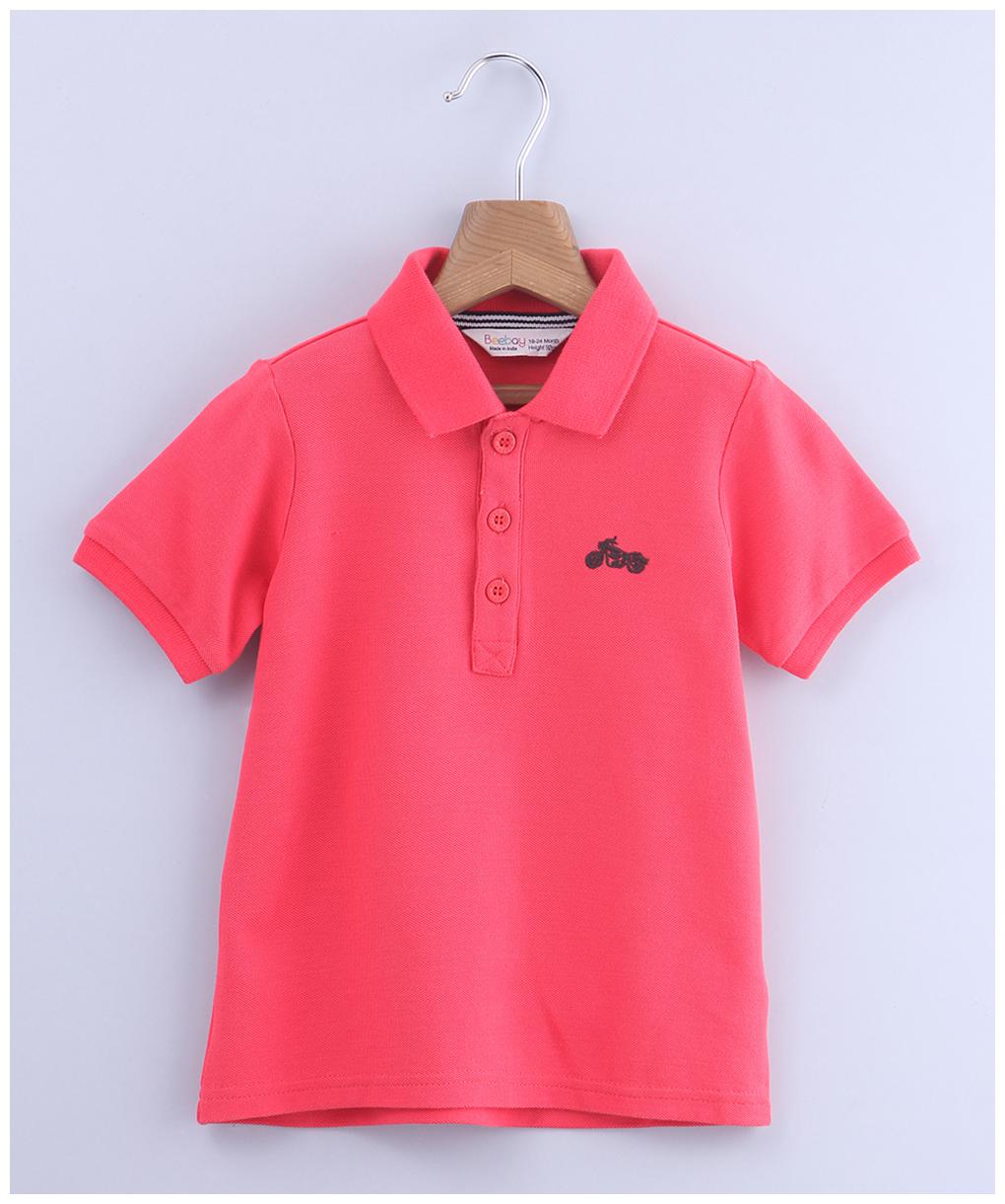 

Beebay Boy Cotton Solid T-shirt - Red