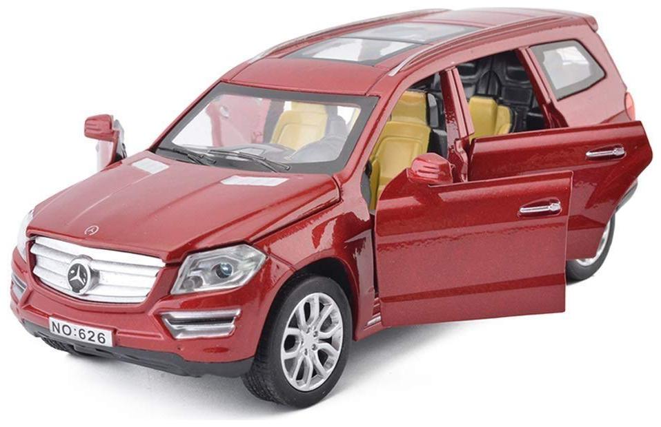 

Benz GL500 Die-Cast 4 Wheel Drive Metal Car Pull Back with 6 Openable Doors Engine Cover Tail with Front and Rear Light Music