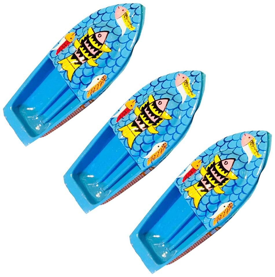 

BG Bazzar Gali BG Bazzar Gali 3 pcs Hand Painted Fish Design Putt Putt Phat Phat Pop Pop Boat Toy