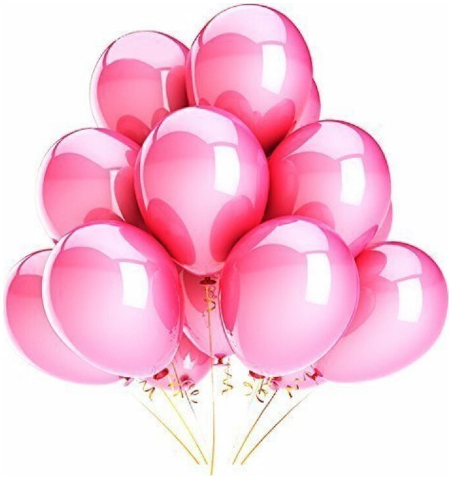 

BIG Size Metallic Balloons 12 inch (Pink Pack of 100) FREE Banner