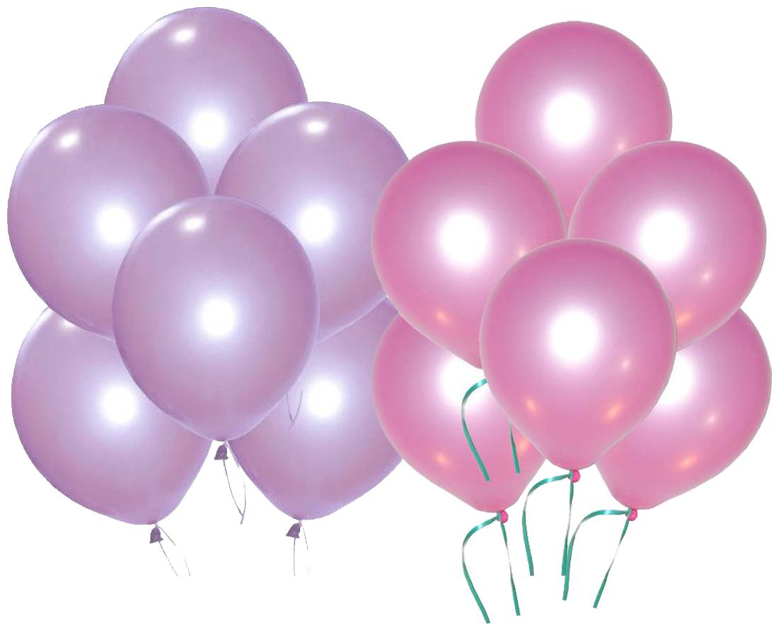 

BIG Size Metallic Balloons 12 inch (Purple Pink Pack of 100) FREE Banner