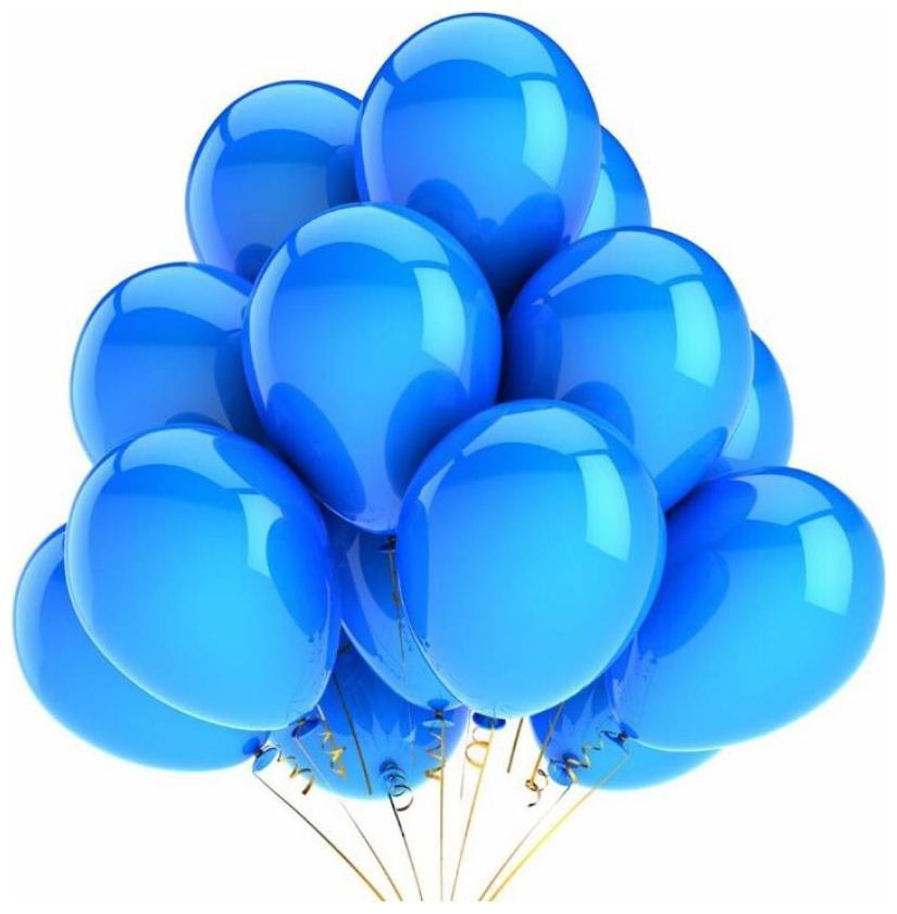 

BIG Size Metallic Balloons 12 inch (Blue Pack of 100) FREE Banner