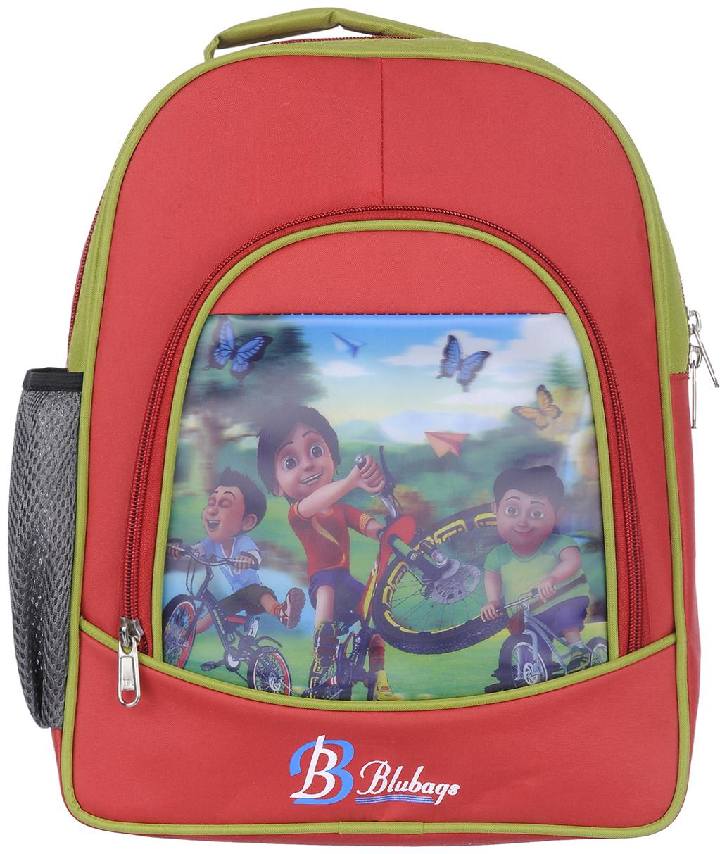 

BLUBAGS 13 Litre RED Nursery shivaa Printed School Bag for Kids Girls And Boys