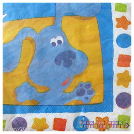 

BLUE S CLUES Shapes SMALL NAPKINS (16) 1st Birthday Party Supplies Beverage