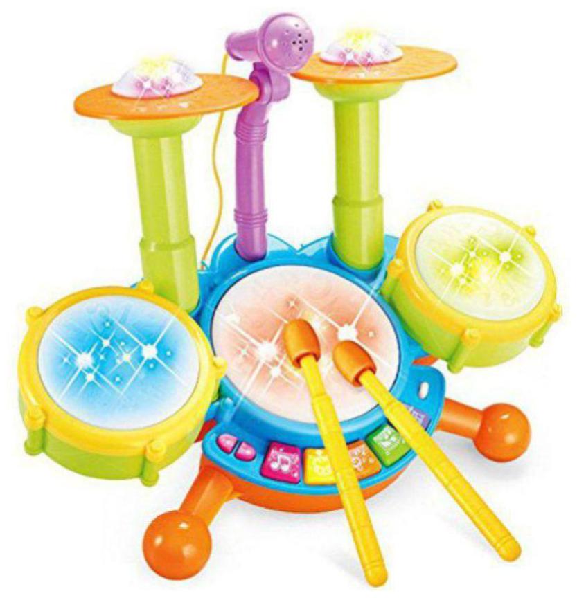 

BN ENTERPRISE Dynamic Fun Beats Jazz Musical Drum Set With MIC Toys Children