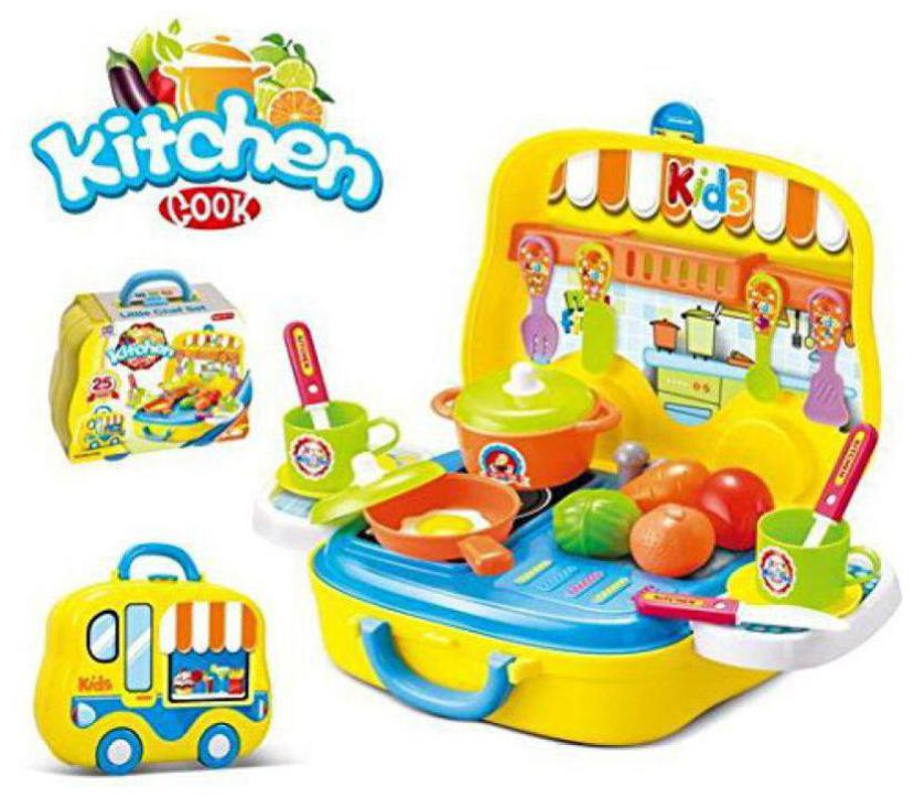 

BN ENTERPRISE Chef s Bring Along Kitchen Cooking New Yellow Suitcase Set