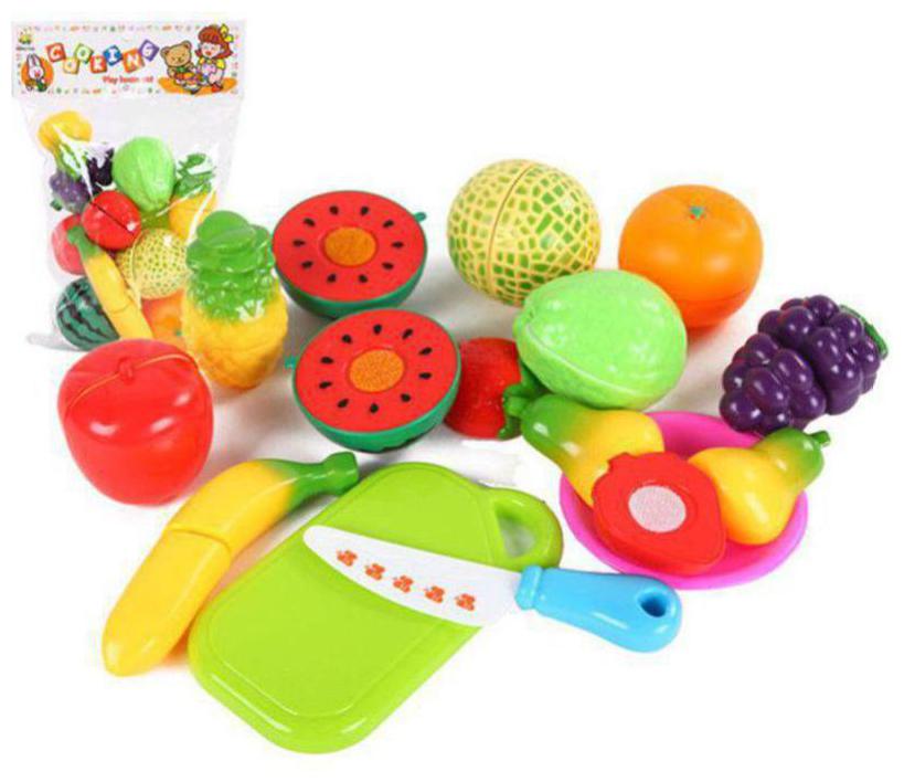 

BN ENTERPRISE Plastic Fruit Set with Chopping Board and a Knife toy for Kids