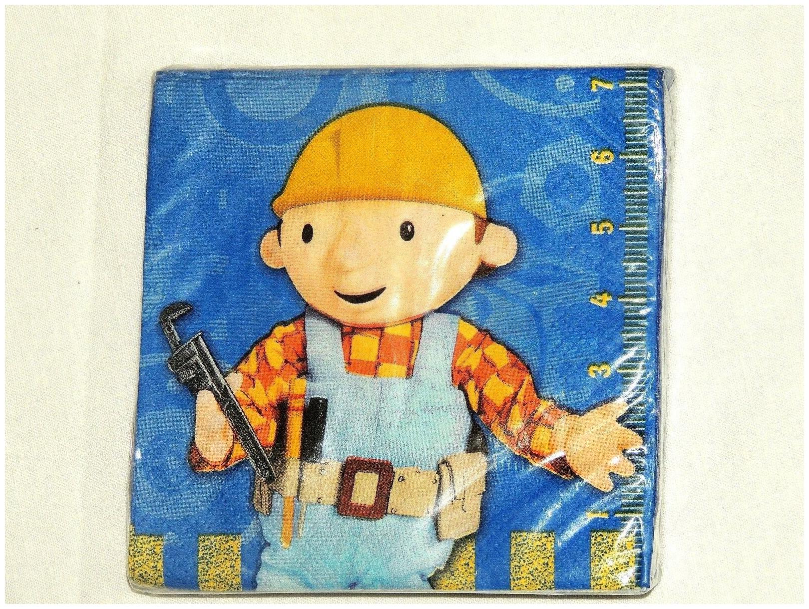 

BOB THE BUILDER 16-PAPER DESSERT NAPKINS BIRTHDAY-CHILD PARTY SUPPLIES