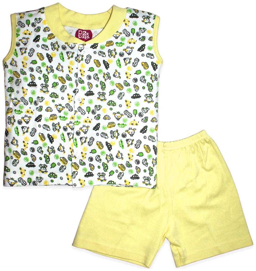 

Born Babies Unisex Top bottom set - Yellow White