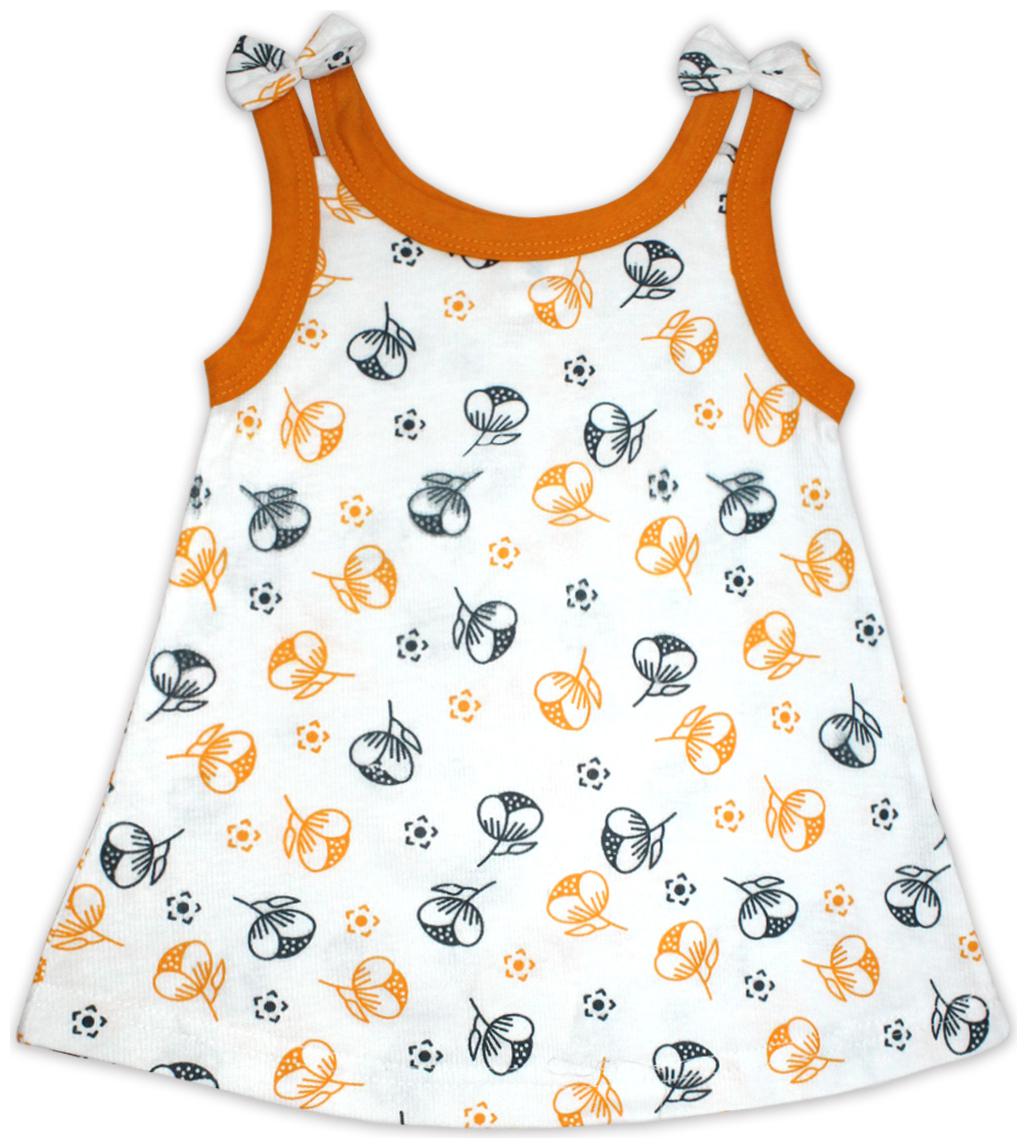 

Born Babies Cotton Printed Top for Unisex Infants - White Orange