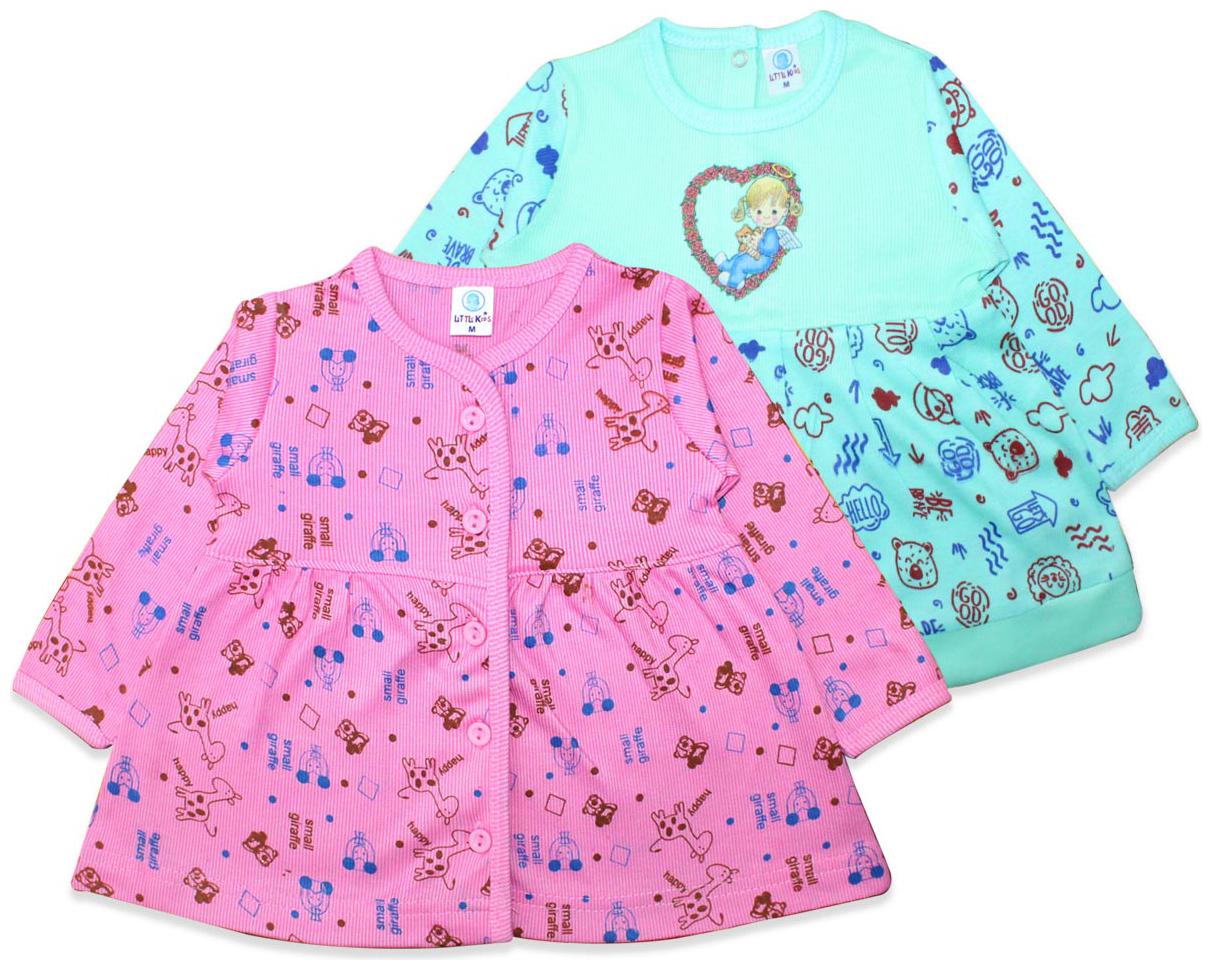 

Born Babies Baby girl Cotton Self design Princess frock - Pink Blue