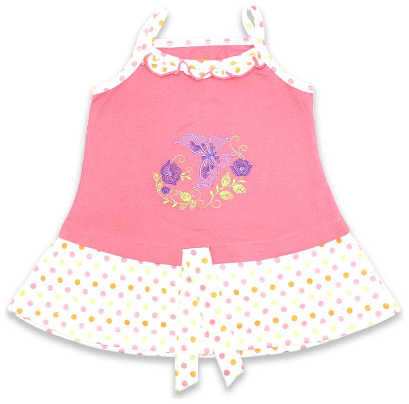 

Born Babies Baby girl Cotton Polka dots Princess frock - Pink
