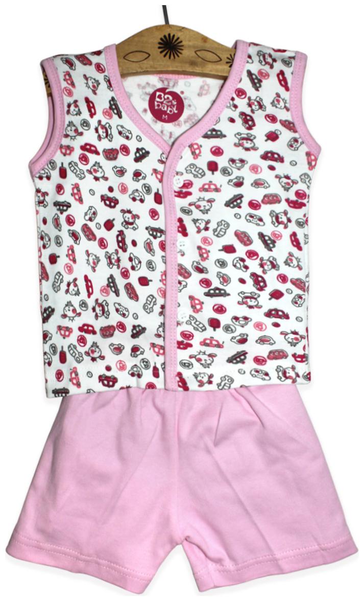 

Born Babies Unisex Top bottom set - Pink