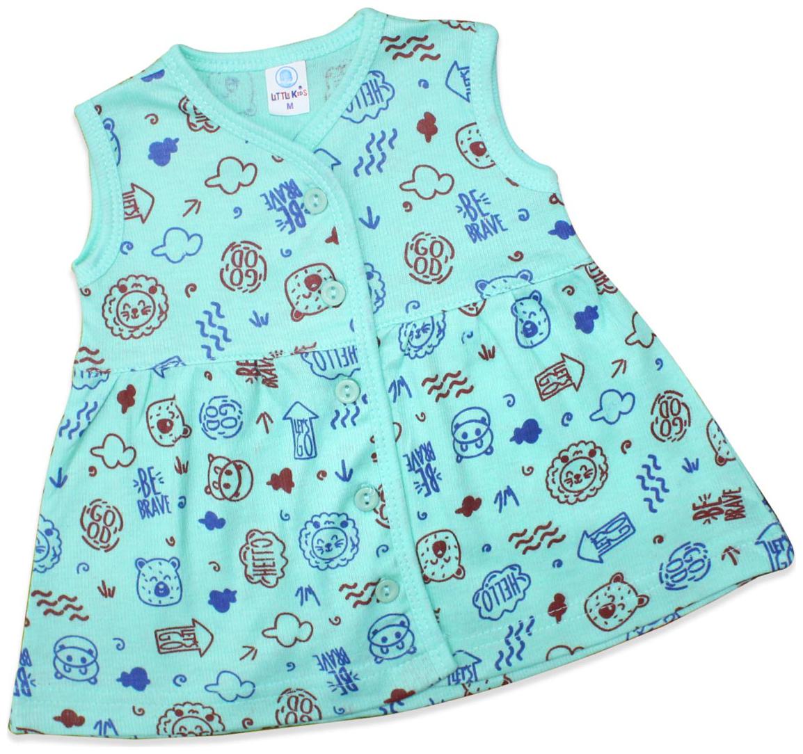

Born Babies Baby girl Cotton Self design Princess frock - Blue