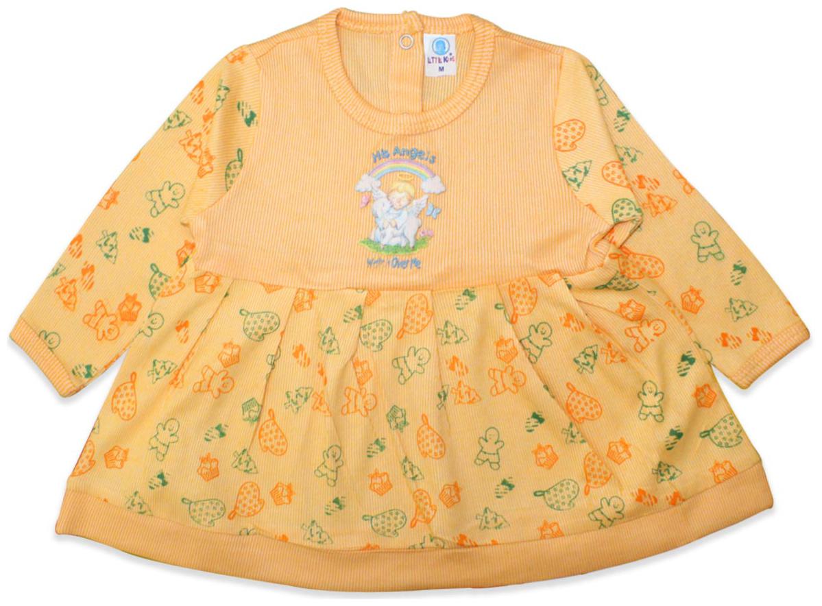 

Born Babies Baby girl Cotton Self design Princess frock - Orange