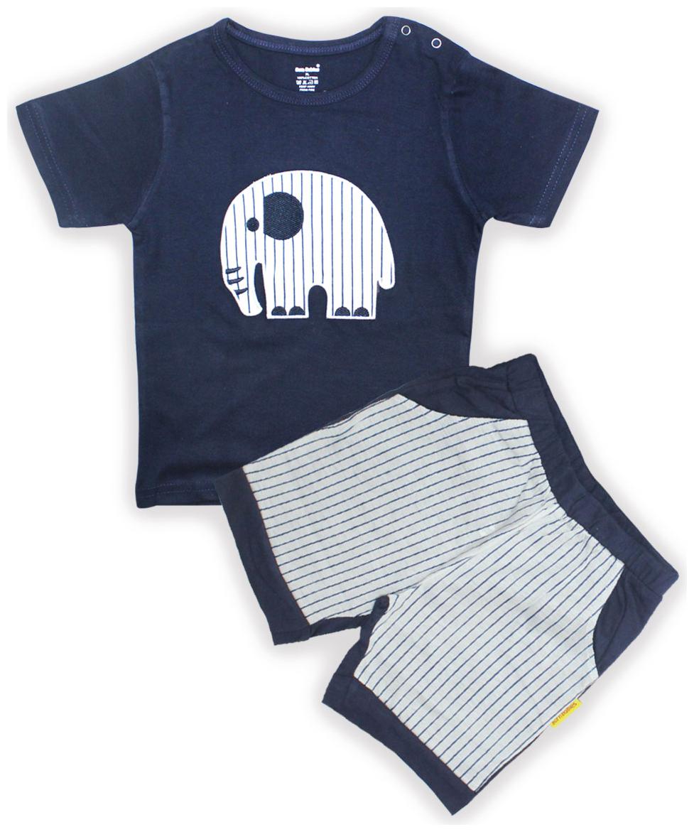 

Born Babies Unisex Top bottom set - Blue