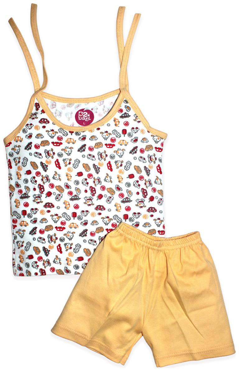 

Born Babies Unisex Top bottom set - Brown White