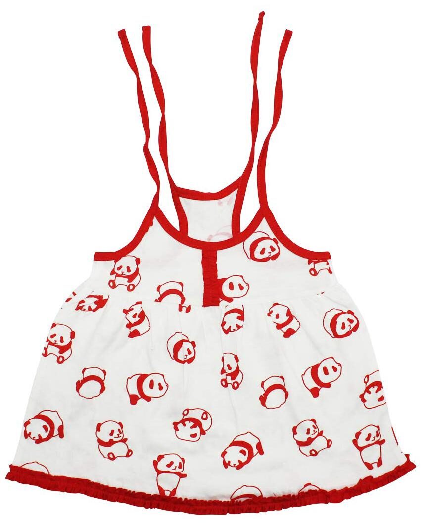 

Born Babies Baby girl Cotton Printed Princess frock - Red White