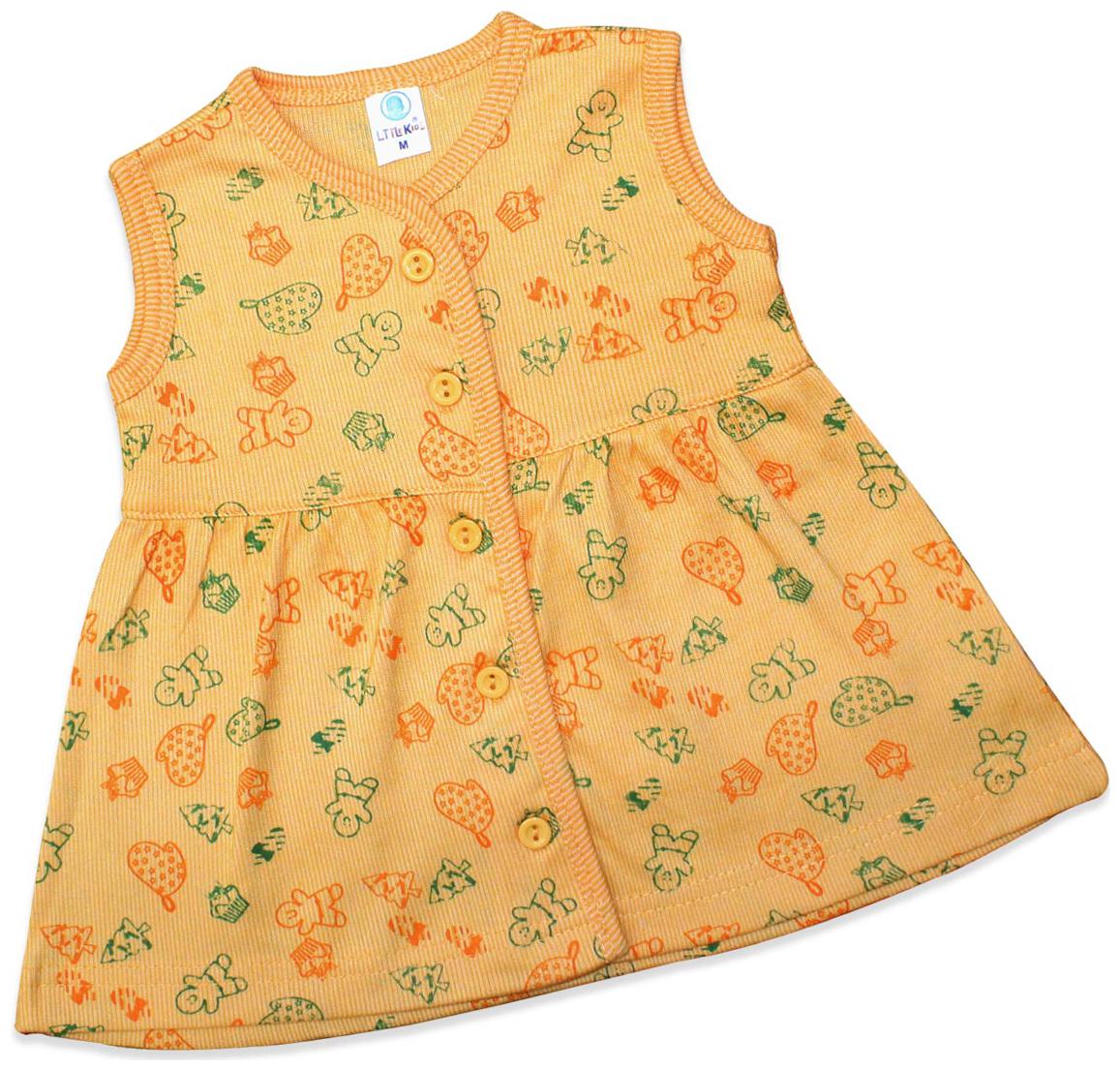 

Born Babies Baby girl Cotton Self design Princess frock - Yellow
