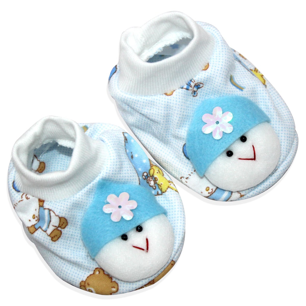 

Born Babies Soft Cotton Baby Boy Girl Booties (Blue)