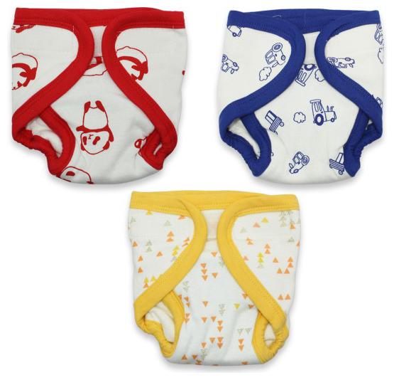 

Born Babies Quick Reusable Baby Washable Cloth Diaper Pack of 3 Multi