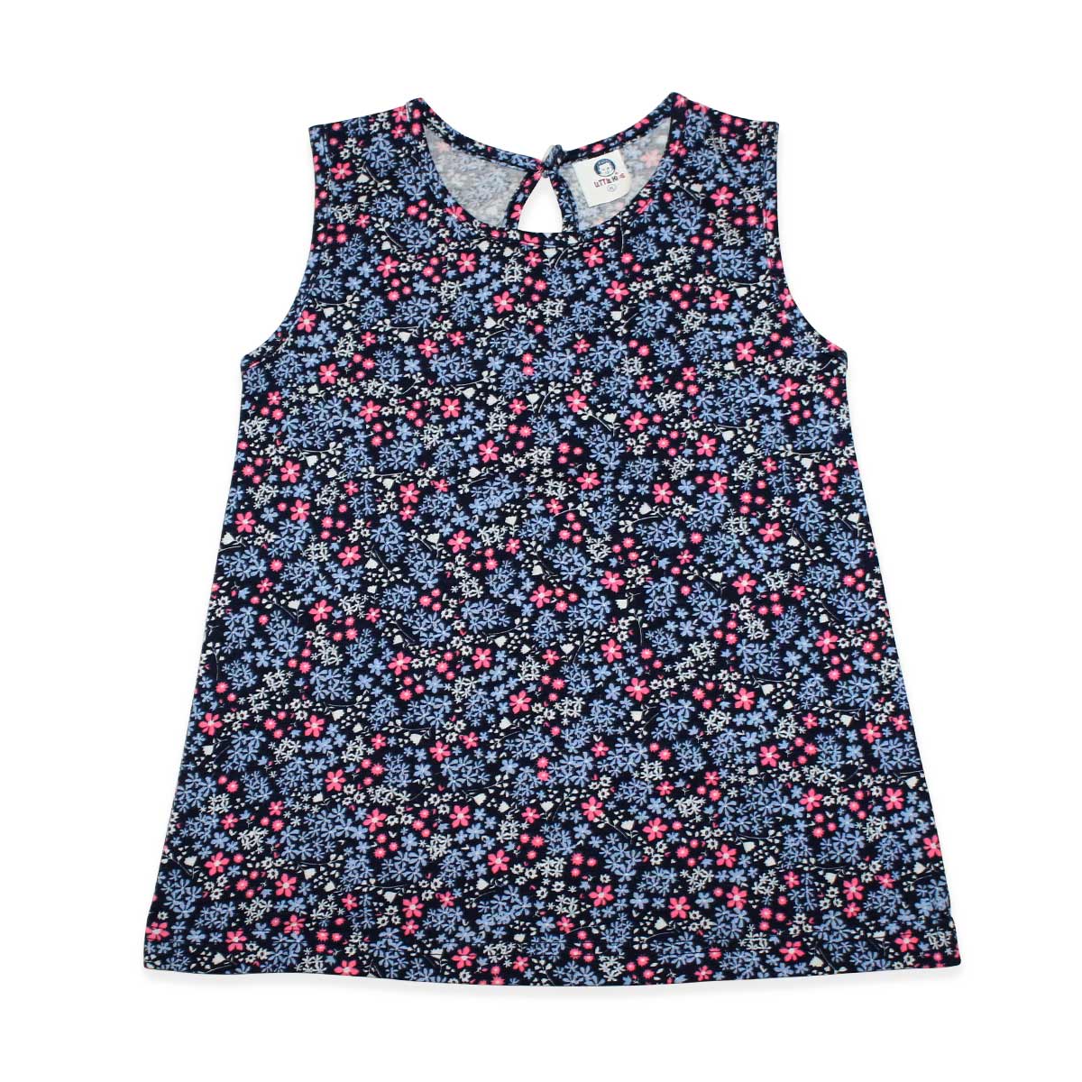 

Born Babies Baby girl Cotton Printed Princess frock - Blue